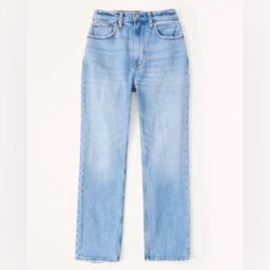 Abercrombie Curve Love Ultra High Rise Ankle Straight Jeans in 33Long